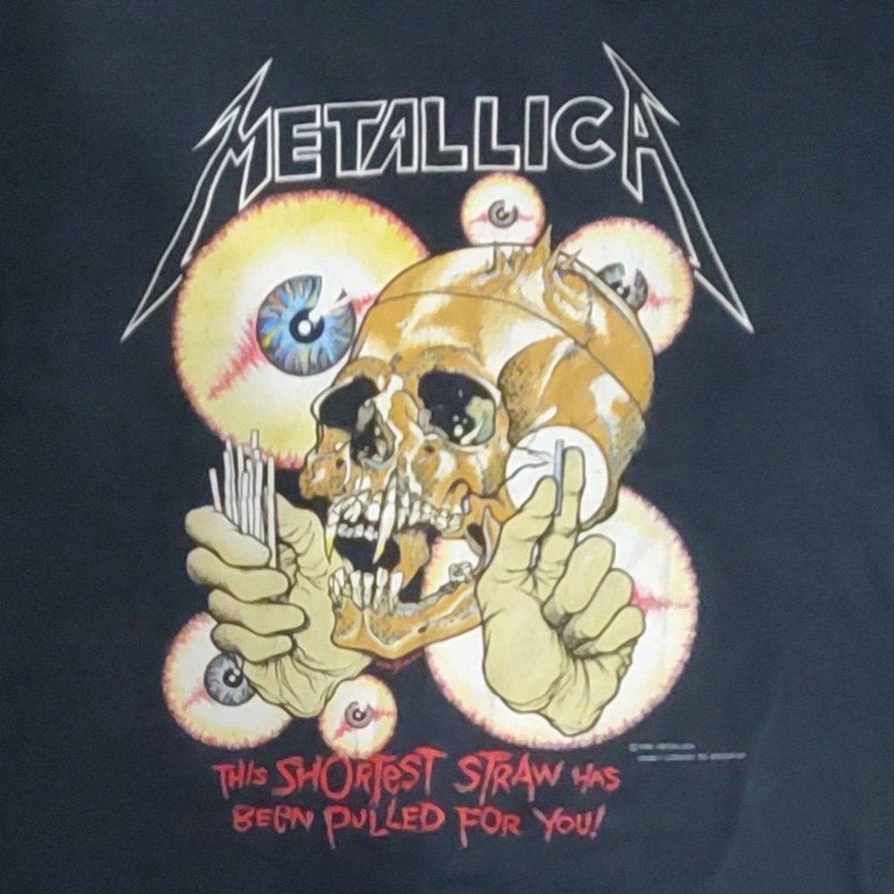 Metallica The Shortest Straw Vintage T-Shirt XL 80' 90'S OFFICIAL